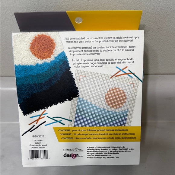 Latch Hook Sunset Wall Decor Kit - Picture 2 of 3